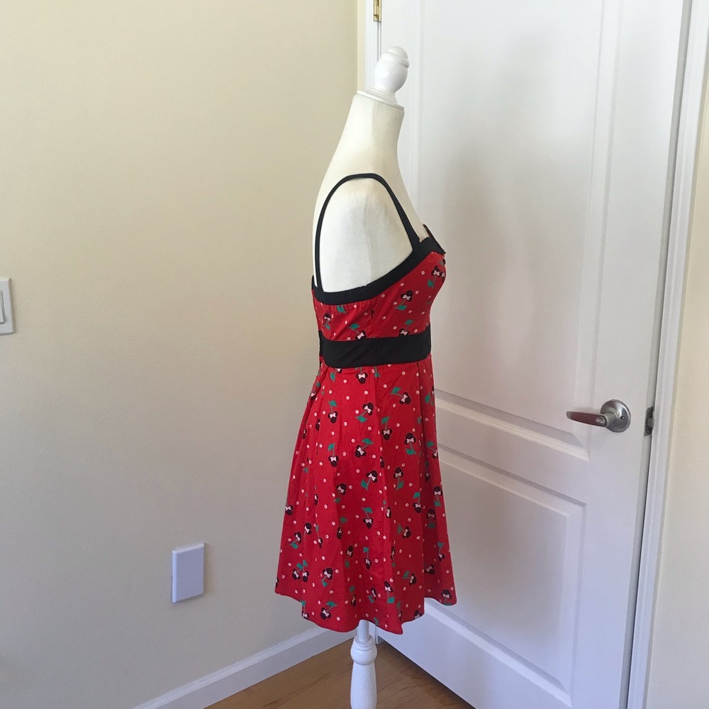 MINNIE MOUSE Disney Cherry Pinup Dress Red Size Sm - Picture 3 of 8